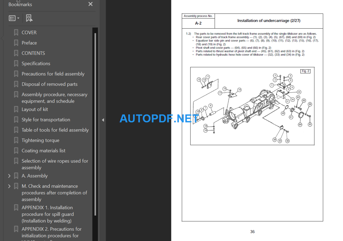 D375A-6 Field Assembly Instruction (60001 and up)