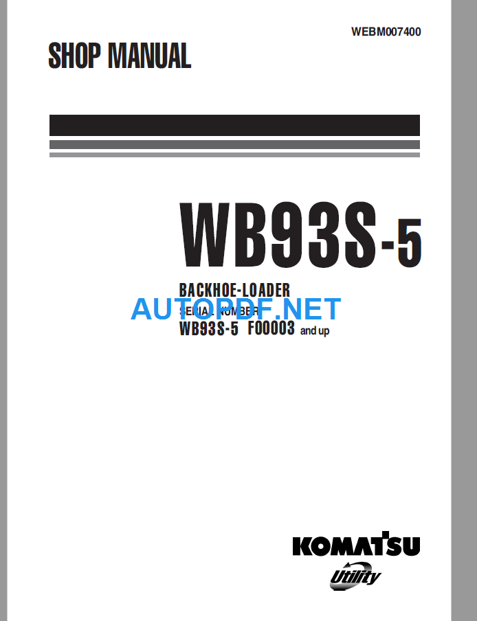 WB93S-5 Shop Manual