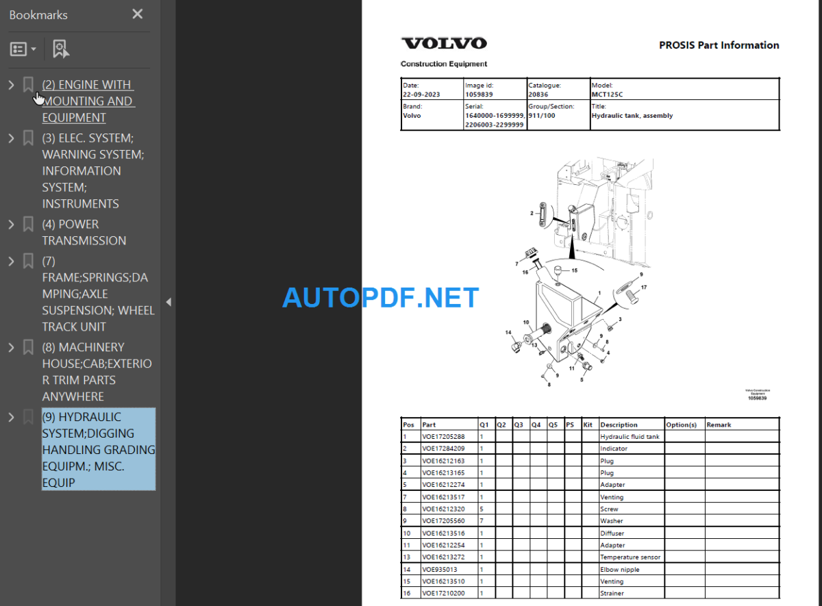 MCT125C Parts Manual1640000-1699999