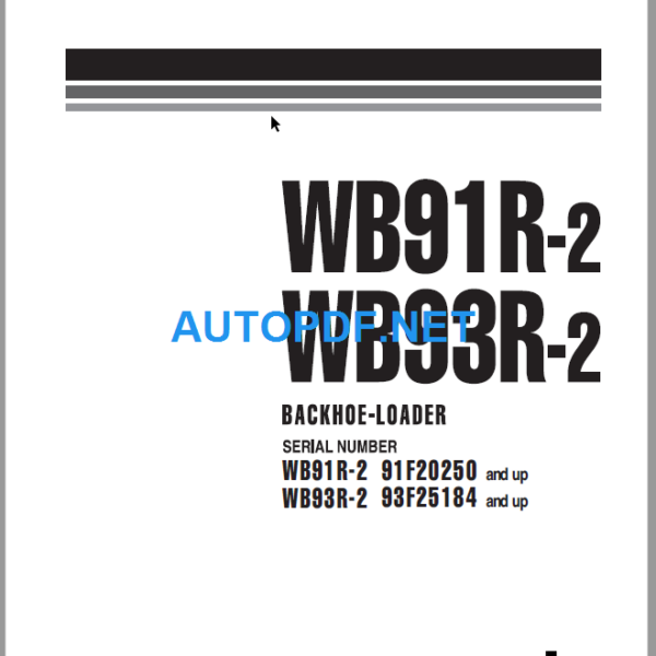 WB91R-2, WB93R-2 Shop Manual