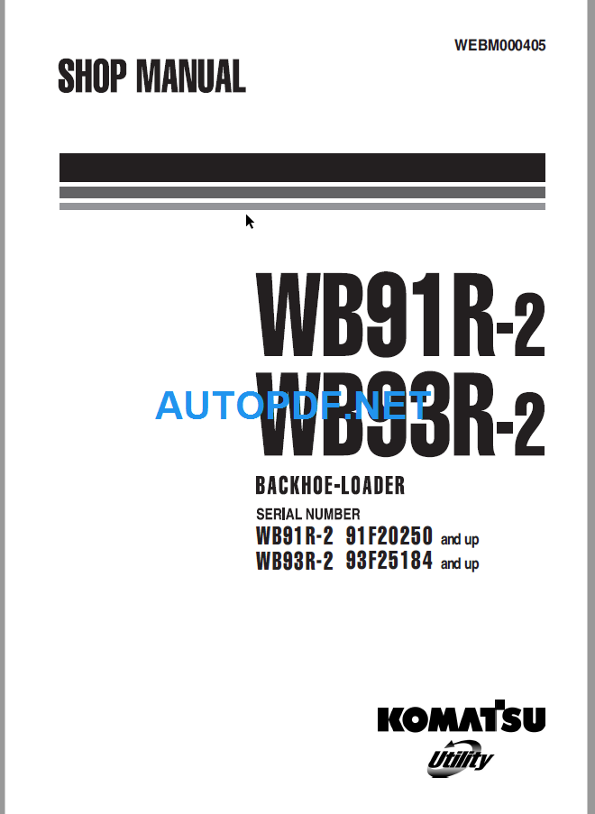 WB91R-2, WB93R-2 Shop Manual