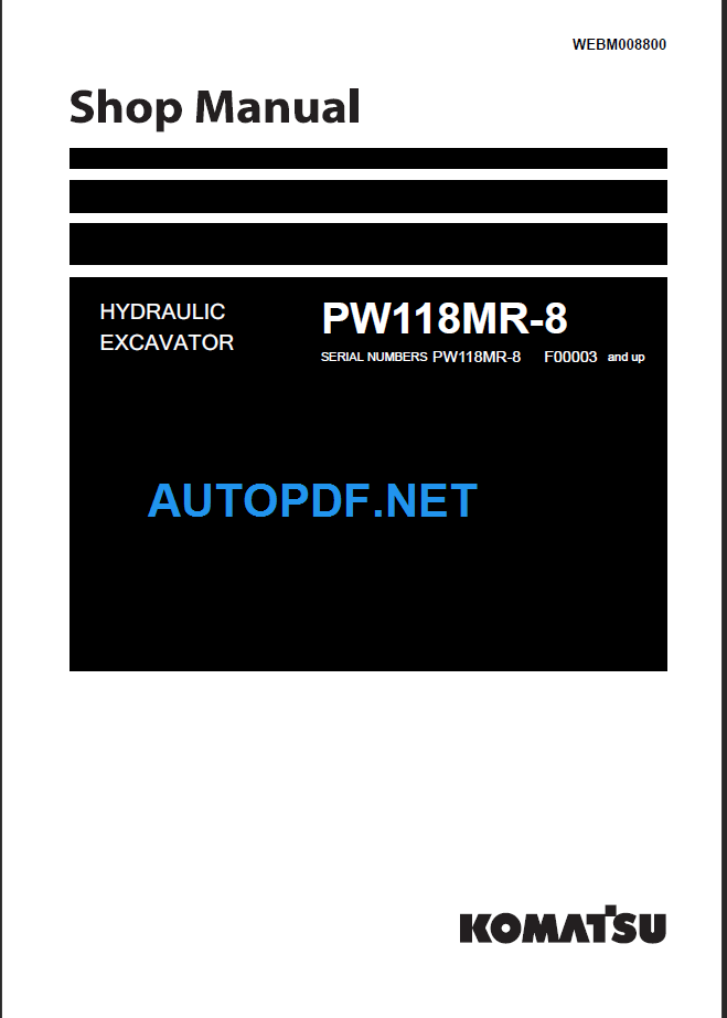 PW118MR-8 Shop Manual