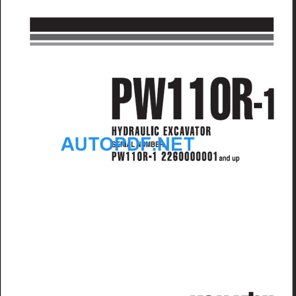 PW110R-1 (2260000001 and up) Shop Manual