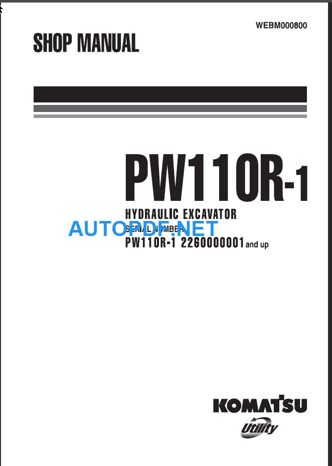PW110R-1 (2260000001 and up) Shop Manual