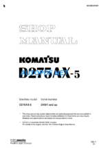 D275AX-5 Shop Manual