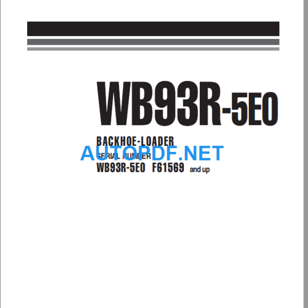 WB93R-5E0 Shop Manual