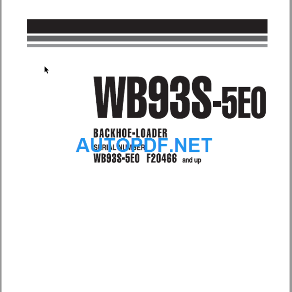 WB93S-5E0 Shop Manual