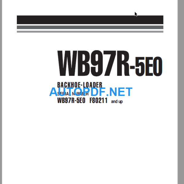 WB97R-5E0 Shop Manual