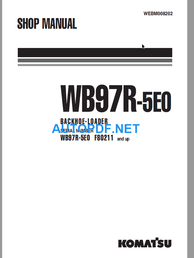 WB97R-5E0 Shop Manual