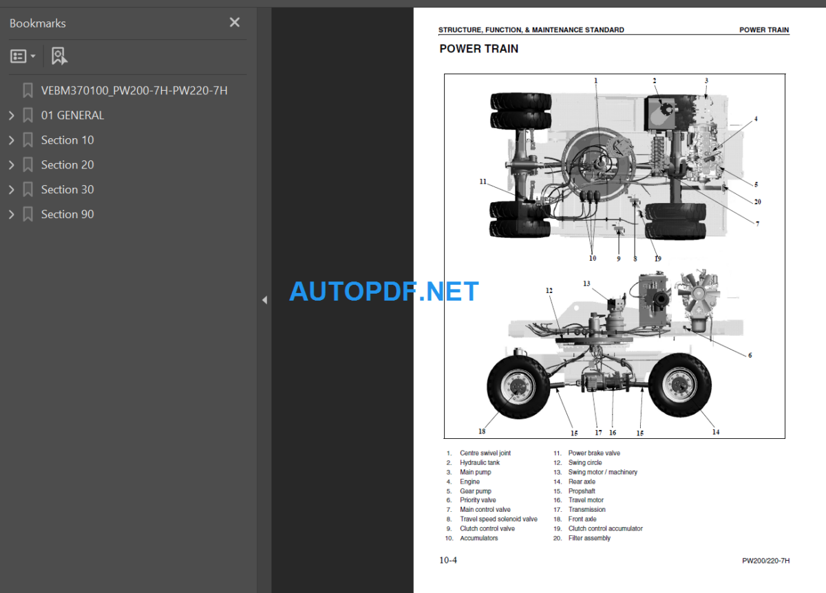 PW200-7H, PW220-7H Shop Manual