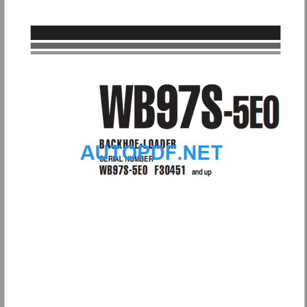 WB97S-5E0 Shop Manual