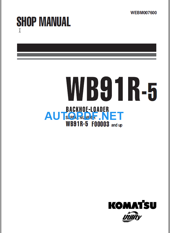 WB91R-5 Shop Manual