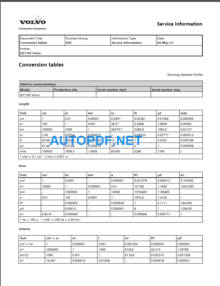 SD116F Service Repair Manual