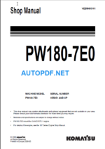 PW180-7E0 (H55051 and up) Shop Manual (VEBM400101)