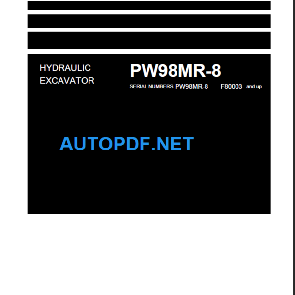 PW98MR-8 (F80003 and up) Shop Manual