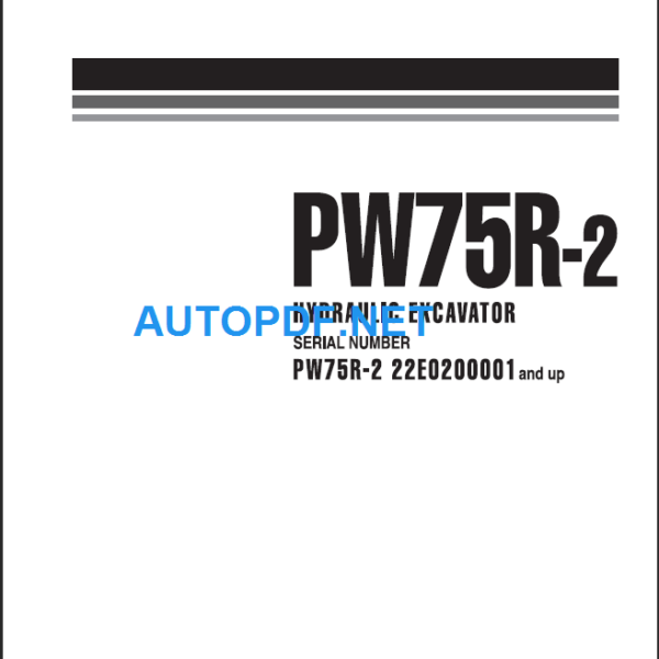 PW75R-2 (22E0200001 and up) Shop Manual