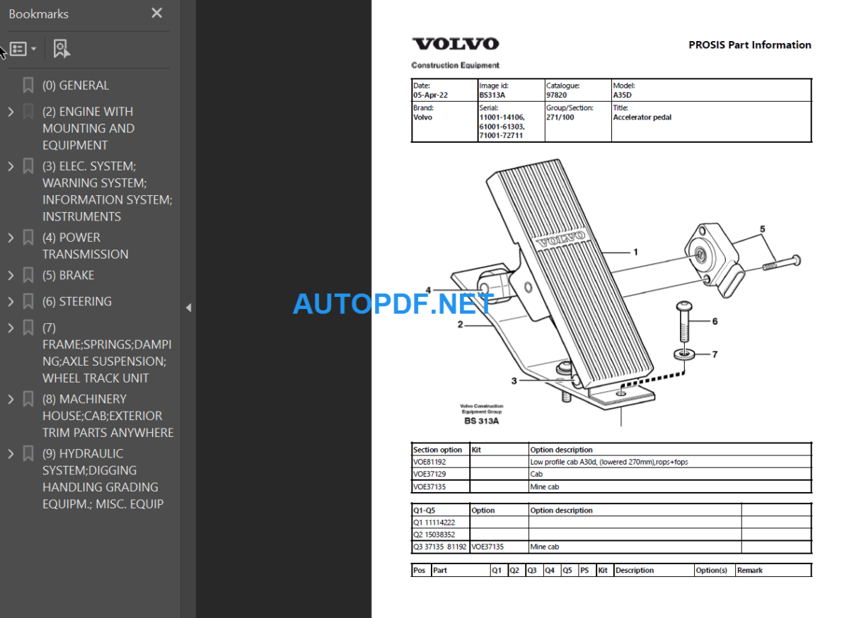 A35D Parts Manual