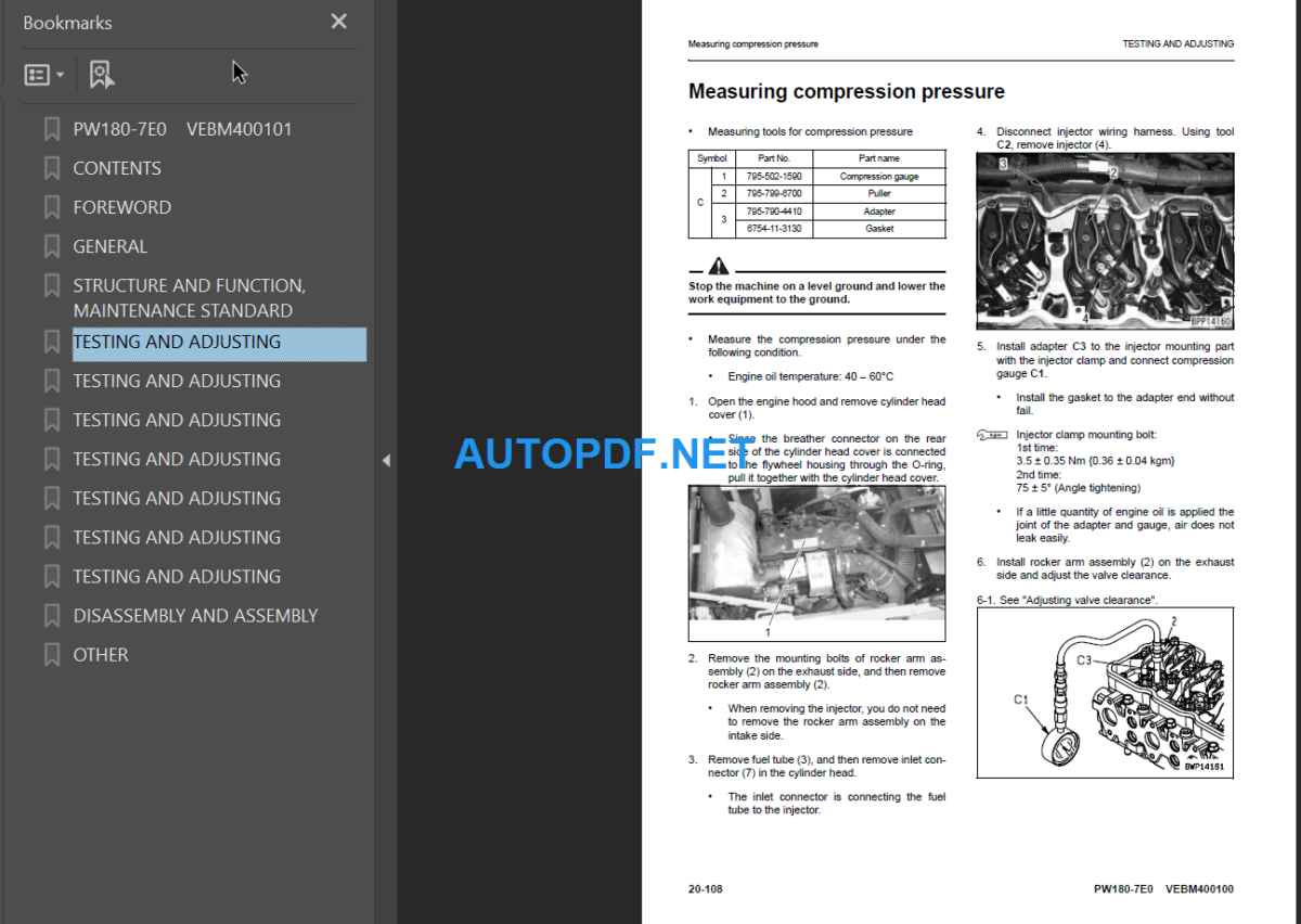 PW180-7E0 (H55051 and up) Shop Manual (VEBM400101)