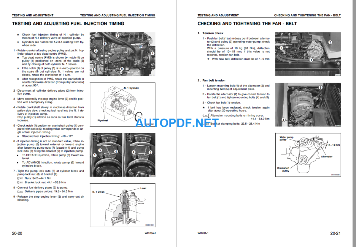 WB70A-1 (F10392 and up) Shop Manual