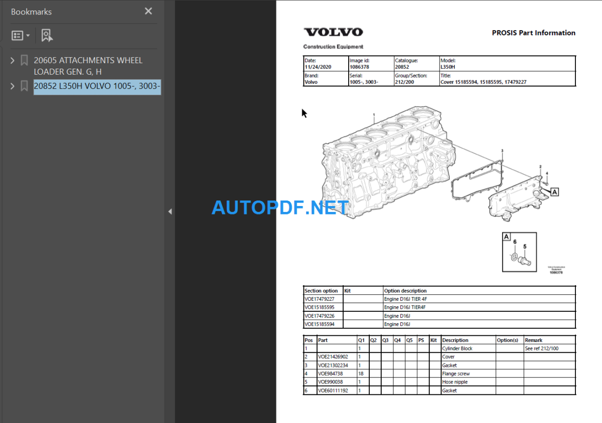 L350H Parts Manual