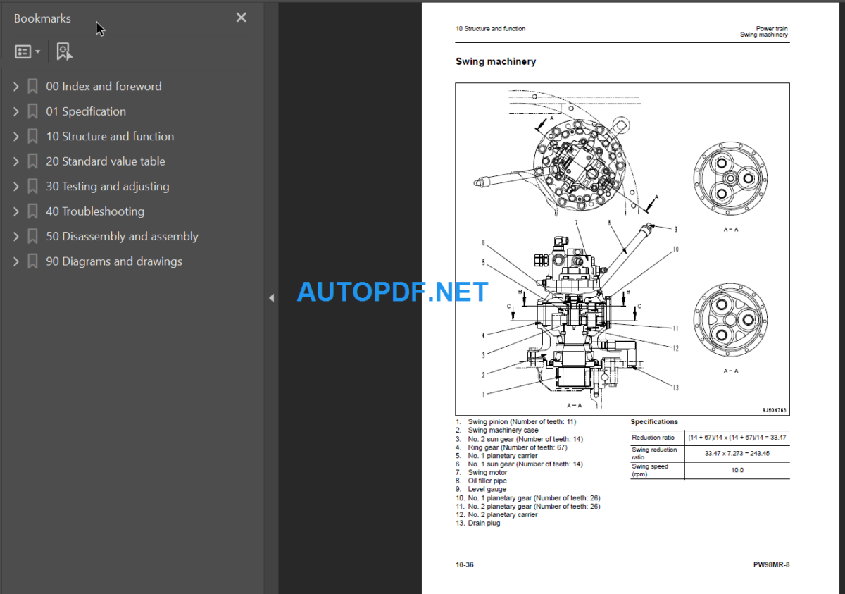 PW98MR-8 (F80003 and up) Shop Manual