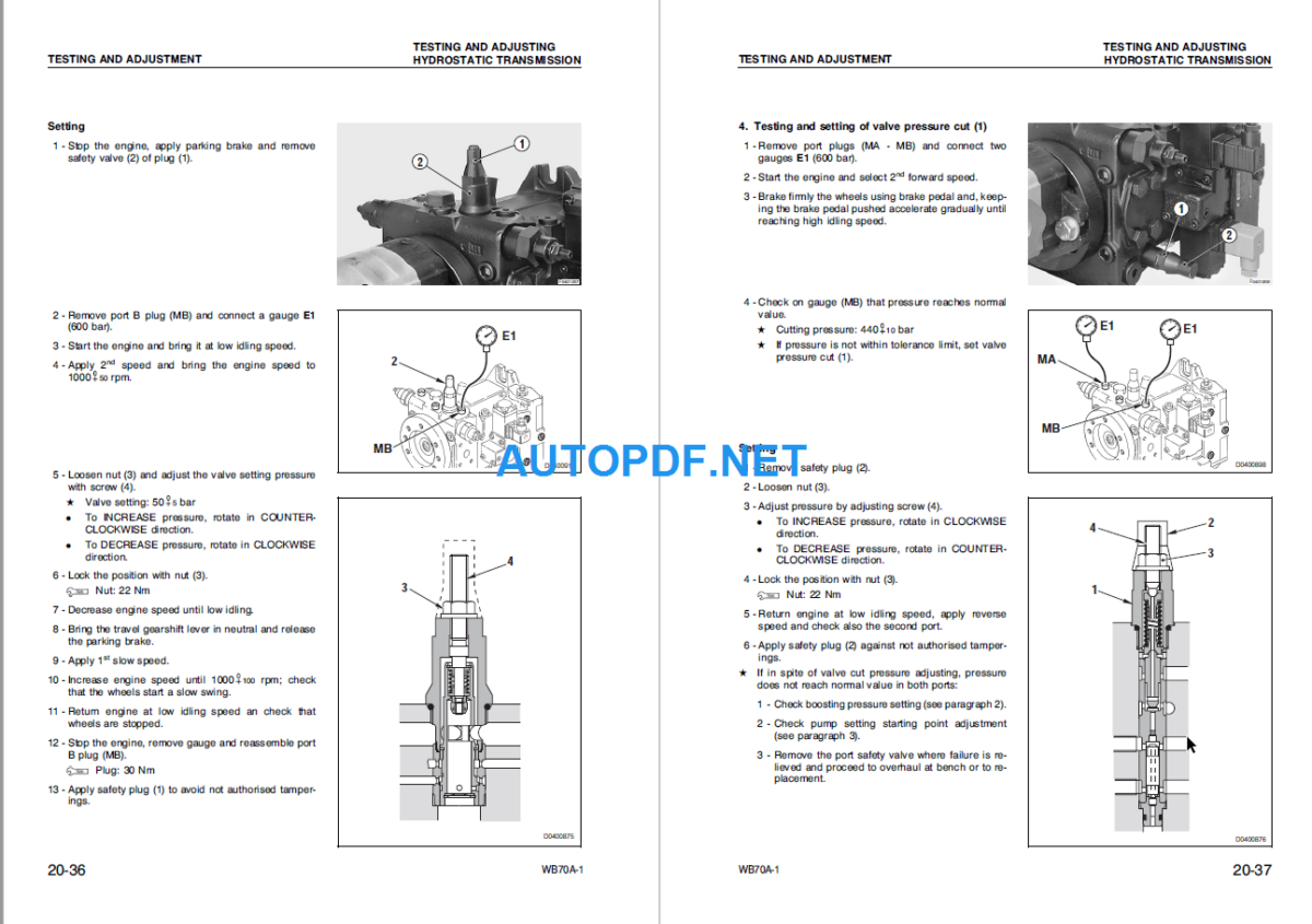 WB70A-1 (F10392 and up) Shop Manual