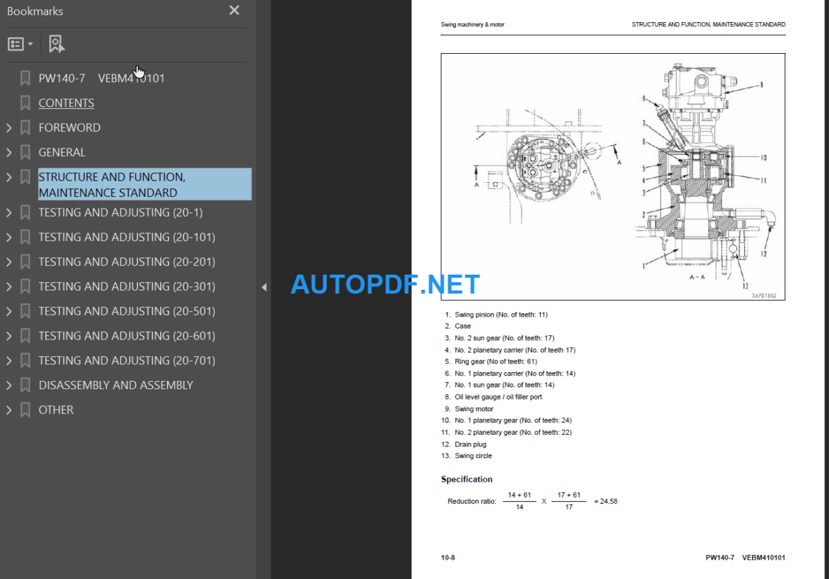 PW140-7 (H55051 and up) Shop Manual