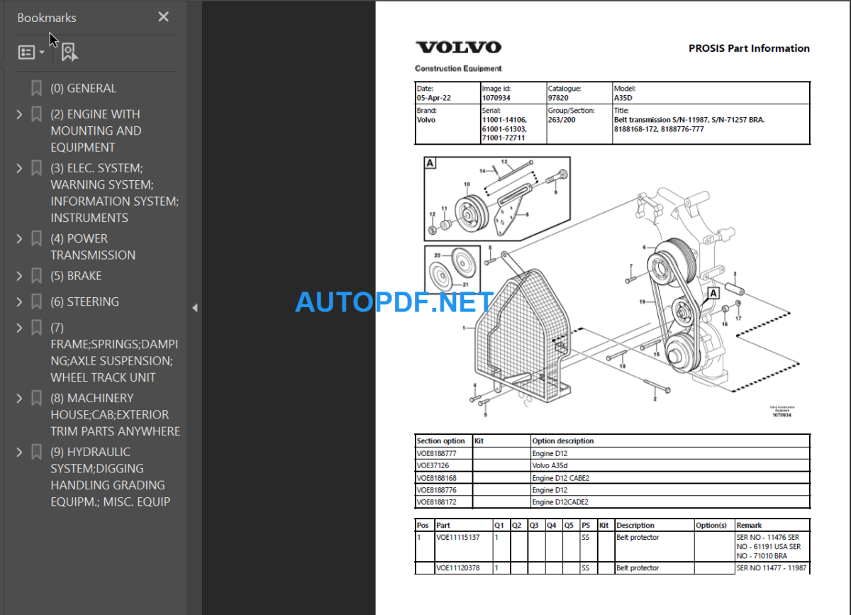 A35D Parts Manual