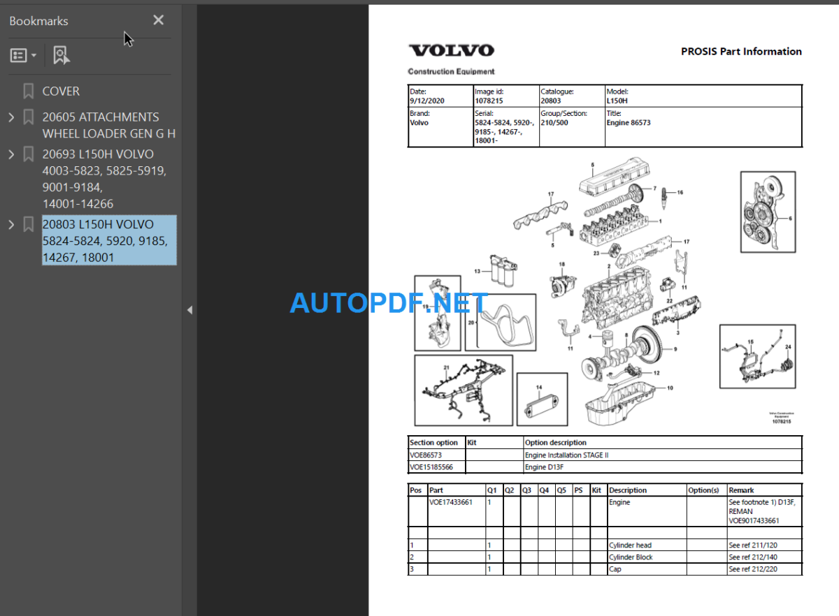 L150H Parts Manual