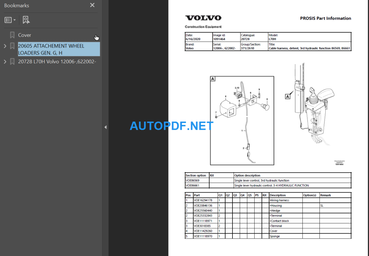 L70H Parts Catalog Manual