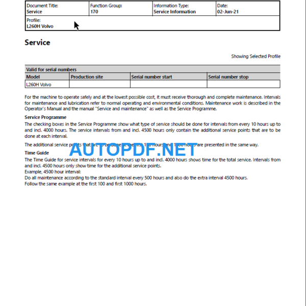 L260H Service Repair Manual