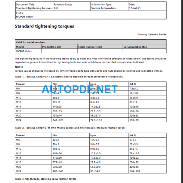 MC90B Service Repair Manual