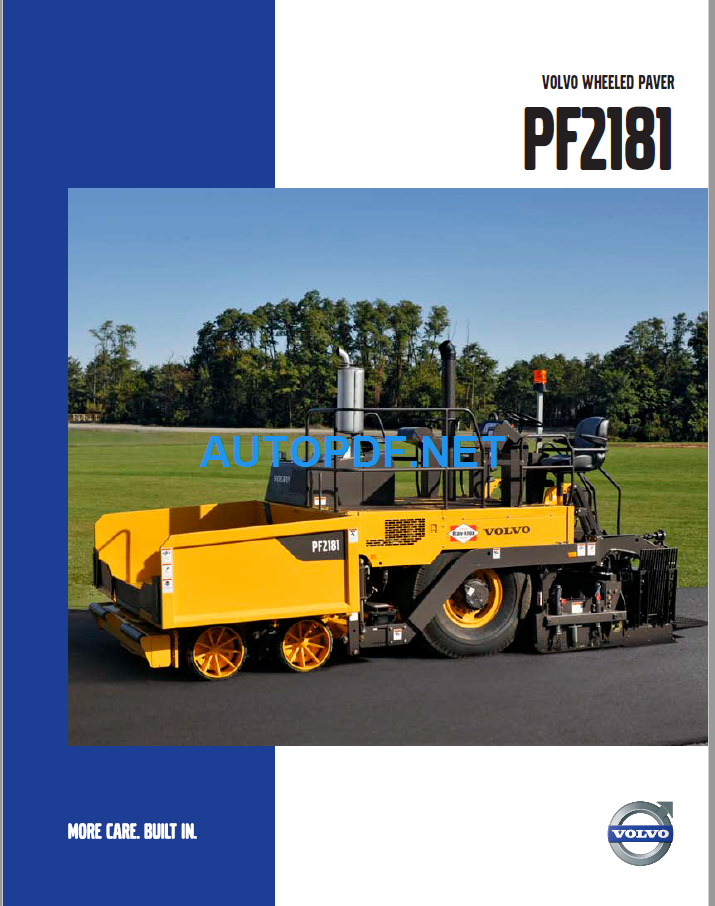 PF2181 Wheeled Paver Service Repair Manual