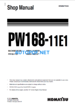 PW168-11E1 Shop Manual