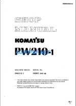 PW210-1 Shop Manual