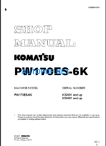 PW170ES-6K (K32001 and up) Shop Manual