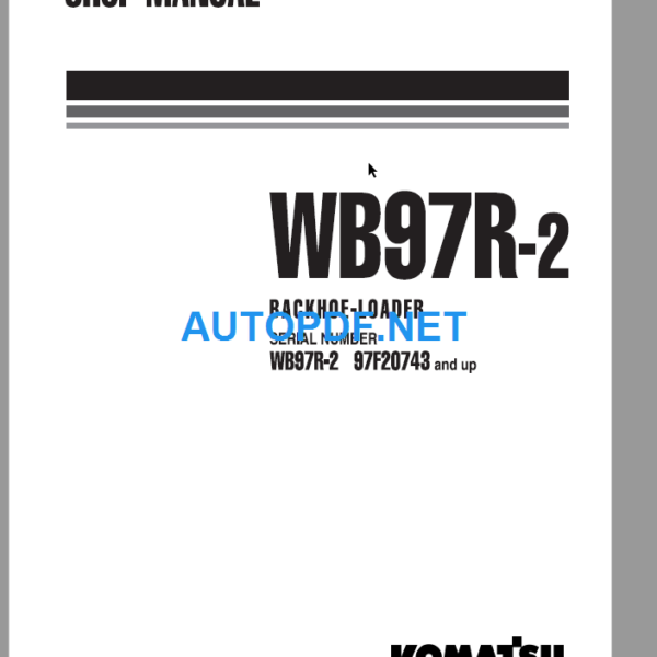 WB97R-2 (97F20743 and UP) Shop Manual