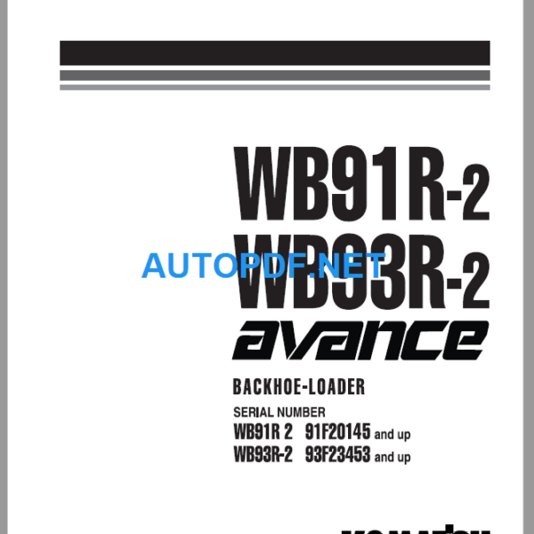 WB91R-2, WB93R-2 Shop Manual