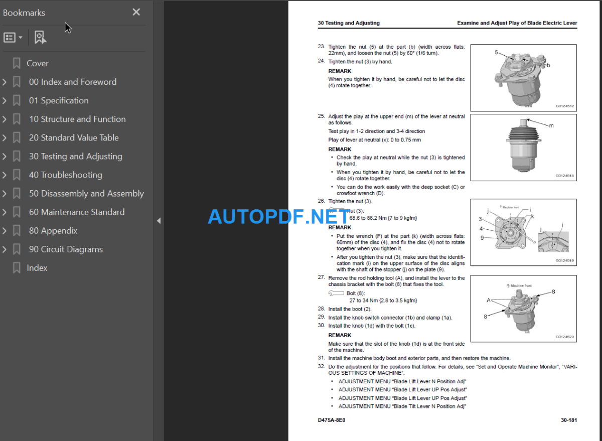 D475A-8E0 Shop Manual