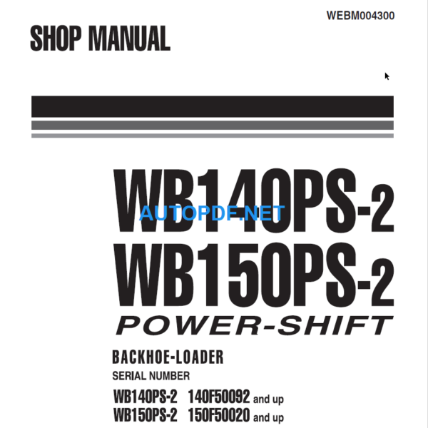 WB140PS-2 WB150PS-2 Shop Manual