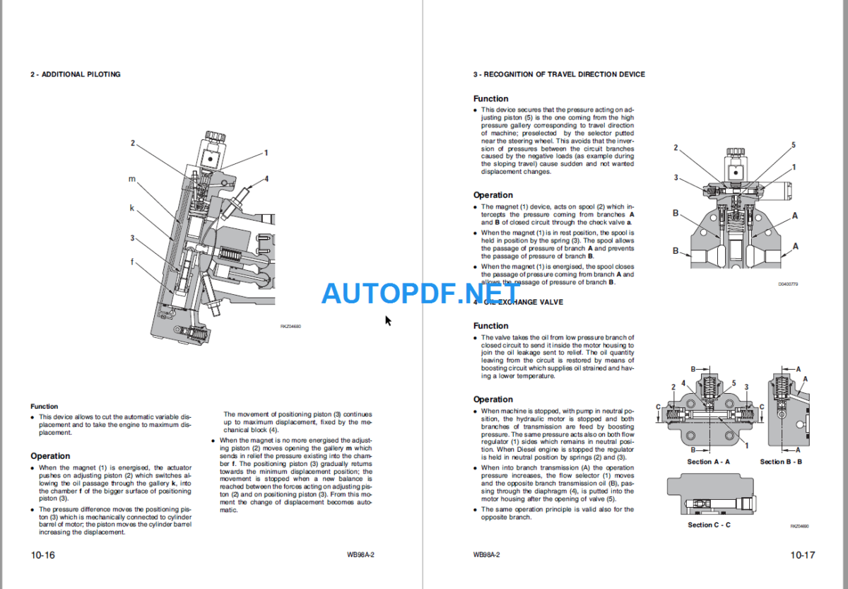 WB98A-2 (WB98F20001 and UP) Shop Manual