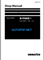 Komatsu D155AX-7 (90001 and up) Shop Manual