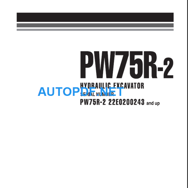 PW75R-2 (22E0200243 and up) Shop Manual