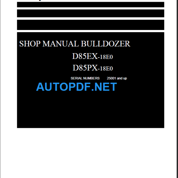 D85EX PX-18E0 Shop Manual