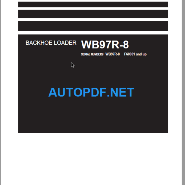 WB97R-8 (F60001 and up) Shop Manual