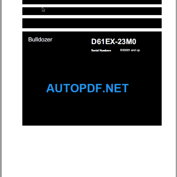 Komatsu D61EX-23M0 Shop Manual