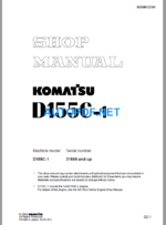 Komatsu D155C-1 Shop Manual