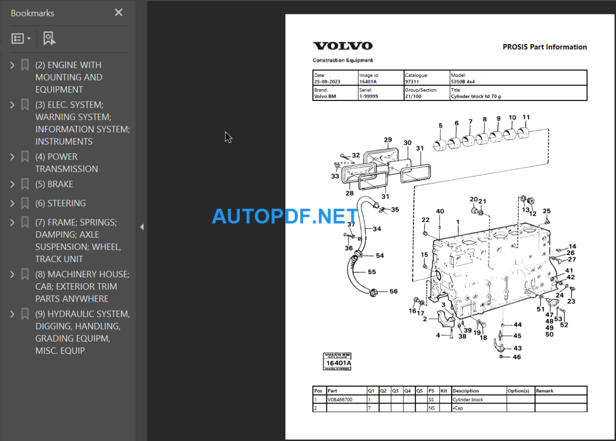 5350B 4x4 BM Parts Manual