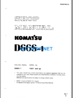 Komatsu D66S-1 Shop Manual