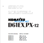 Komatsu D61EXPX-12 Shop Manual